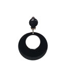 Medium Enameled Flamenco Hoop Earrings. Black 1.570€ #50034PENMEDNG